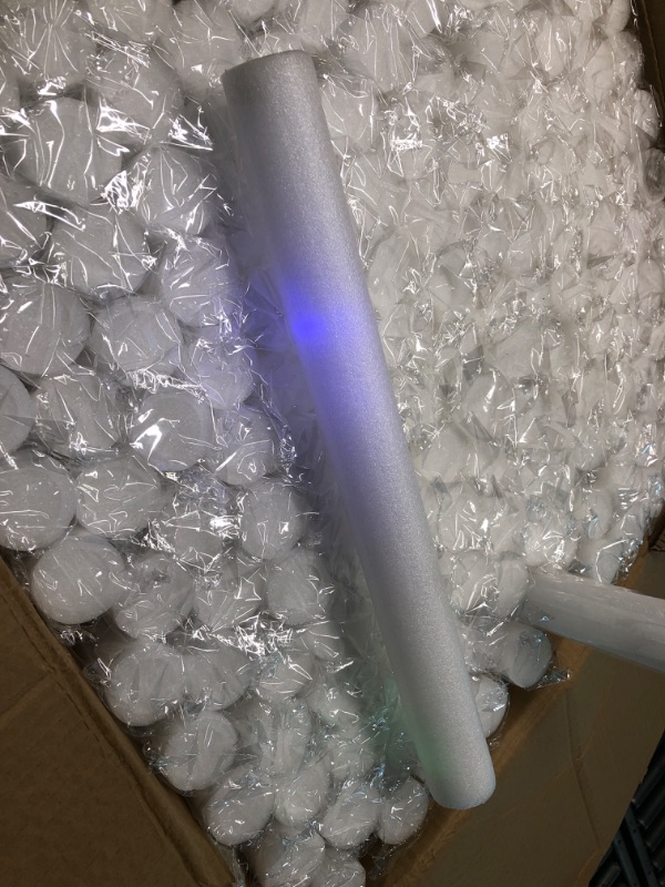 Photo 3 of 100 LED Foam Sticks Multi Color Flashing Glow Wands, Batons, Strobes, 3 Flashing Modes - Party, DJ, Concerts, Festivals, Birthdays, Weddings, Events, Promotions
