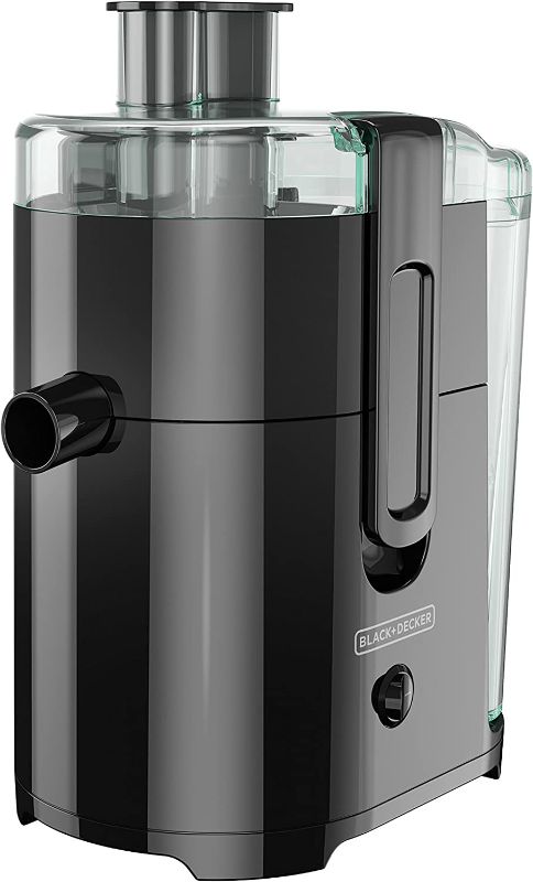 Photo 1 of BLACK+DECKER 400-Watt Fruit and Vegetable Juice Extractor, Black, JE2400BD
