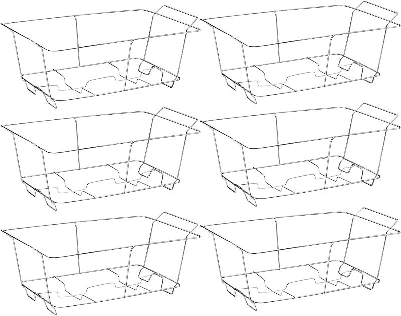 Photo 1 of Chafing Wire Rack Buffet Stand - 6 Pack Full Size Racks For Dish Serving Trays Food Warmer catering supplies for Parties, Occasions, or Events