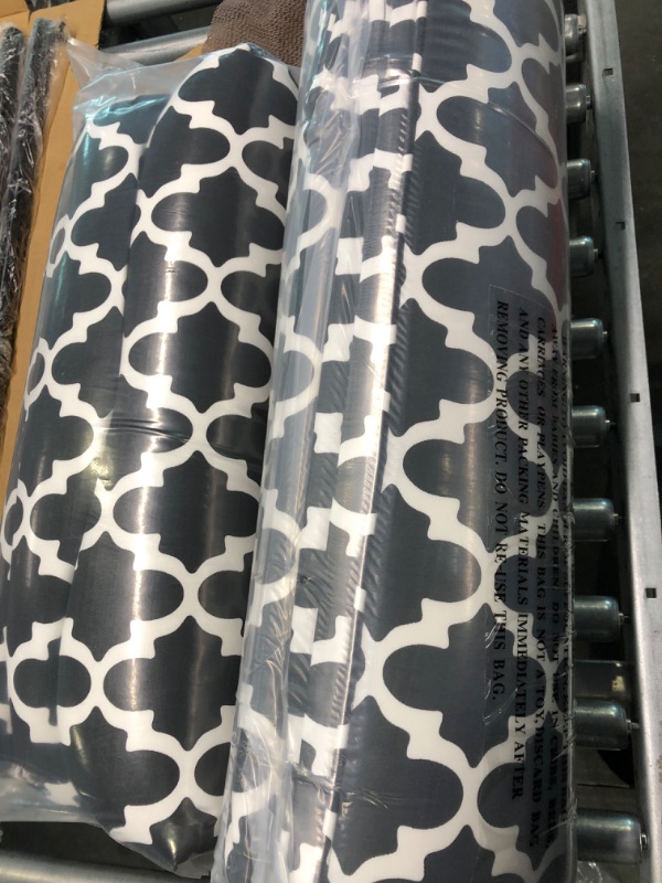 Photo 1 of BOSSIMA Cushions for Patio Furniture, Outdoor Water Repellent Fabric, Deep Seat Pillow and High Back Design Black White Flower