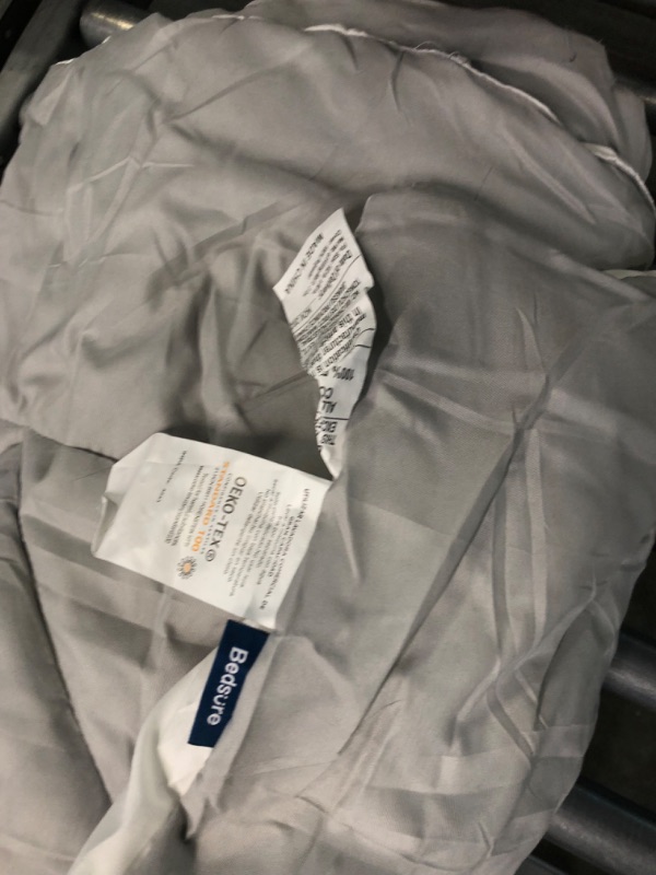 Photo 1 of BEDSURE grey King Size Comforter Set - 7 Pieces Reversible King Bed in A Bag, grey king Bed Set with Comforters, Sheets, Pillowcases & Shams, grey King Bedding Set King grey