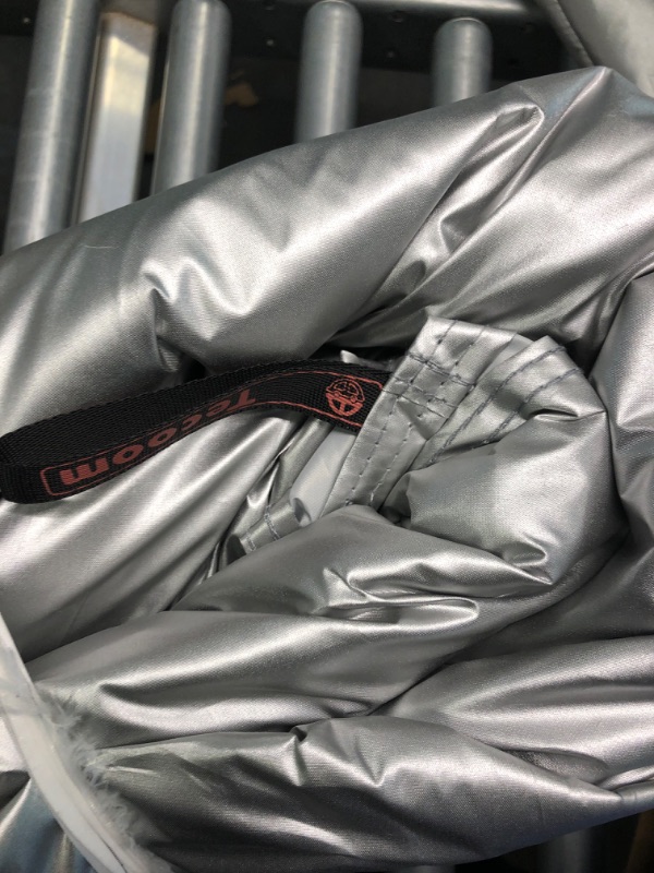 Photo 1 of Tecoom Light Shell Breathable Material Classic Zipper Design Waterproof UV-Proof Windproof Car Cover with Storage and Lock for All Weather Indoor Outdoor Fit 191-205 Inches SUV One Layer YXL: Fit 191-205 inches SUV