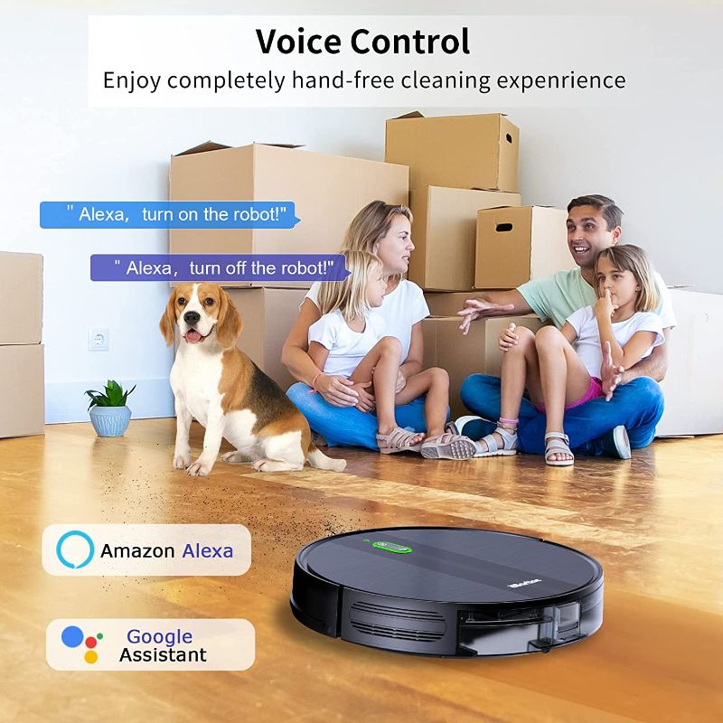Photo 1 of iMartine Robot Vacuum  2200Pa Strong Suction, Quiet, Slim, Self-Charging Robotic Vacuums, Ideal for Pet Hair, Hard Floors, Medium Pile Carpets, Works with Alexa