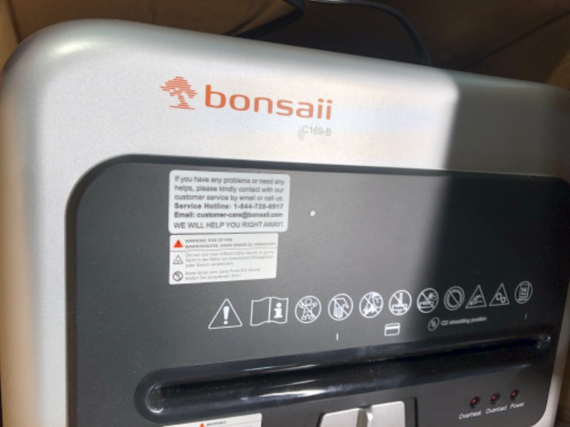 Photo 7 of Bonsaii 14-Sheet Office Paper Shredder, 40-Minute Home Office Heavy Duty Shredder, Cross Cut Shredder for Home Use, CDs, Mails, Staple, Clip, with 4 Casters (C169-B) 4 0 Minute - 14 Sheet