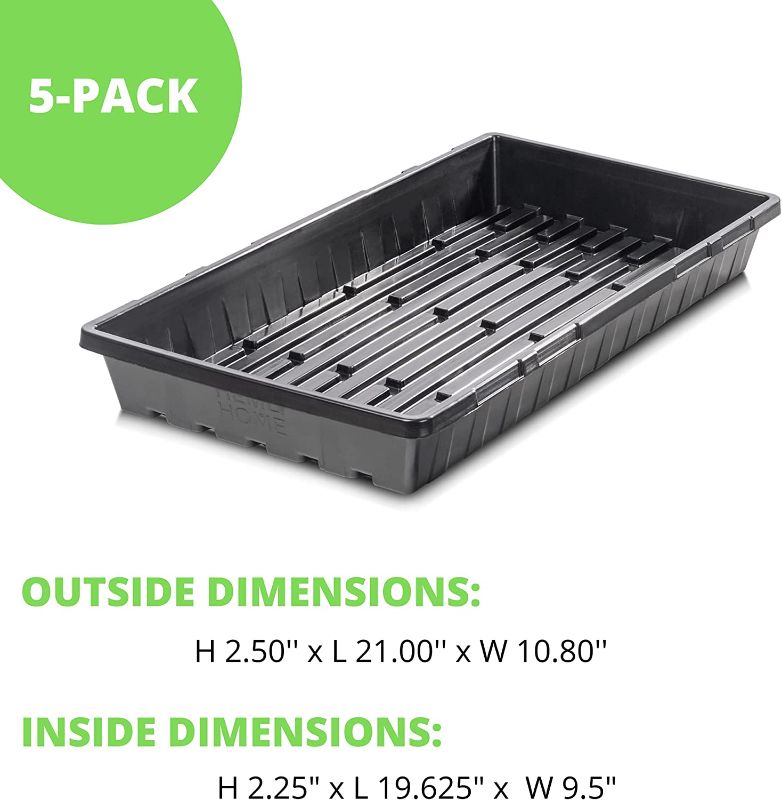 Photo 1 of 1020 Seed Starting Trays, Plant Tray, Microgreens Growing Trays, Plastic Seed Trays, Reusable Seedling Tray, 5-Pack Growing Trays, Germination Tray, Planting Tray, Plant Tray For Seedlings
