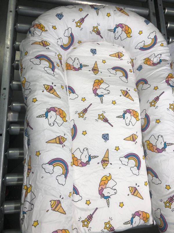 Photo 2 of Baby Lounger Cover Baby Nest Cover for Baby Girls Boys Soft Breathable Sleep Bed Cover Fits 0-24 Months Newborn Infant Babies Unicorn one size