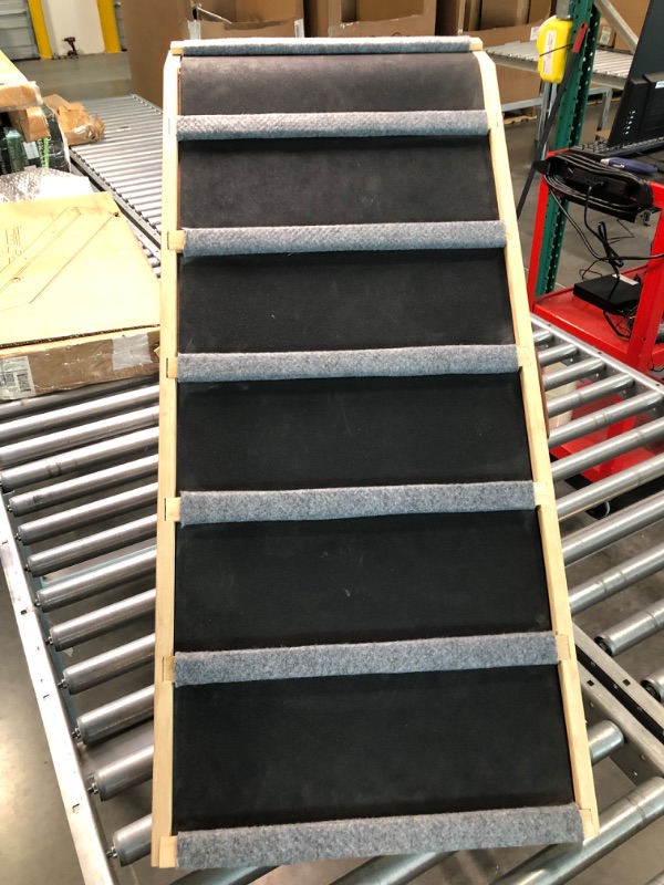 Photo 1 of Dog Ramp for Bed - Extra Wide - Excellent Traction, Pet Ramp for Small Large Dogs to Get on Couch Car, Non-Slip Rubber Surface, 18’’W, Hold up to 200lb, Adjustable, Foldable