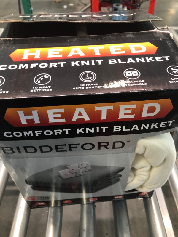 Photo 2 of Biddeford Comfort Knit Heated Blanket Queen Natural