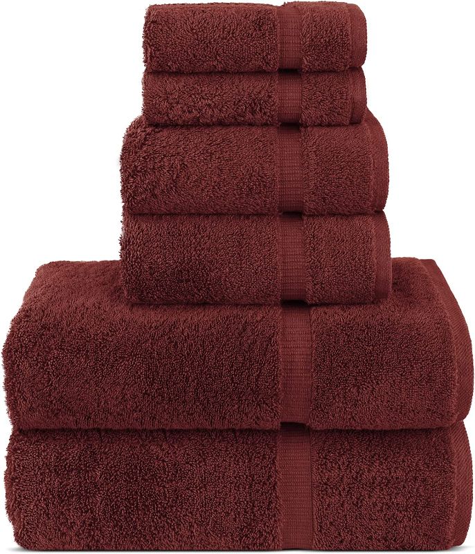 Photo 1 of Chakir Turkish Linens Luxury Spa and Hotel Quality Premium Turkish Cotton 6-Piece Towel Set (2 x Bath Towels, 2 x Hand Towels, 2 x Washcloths)
