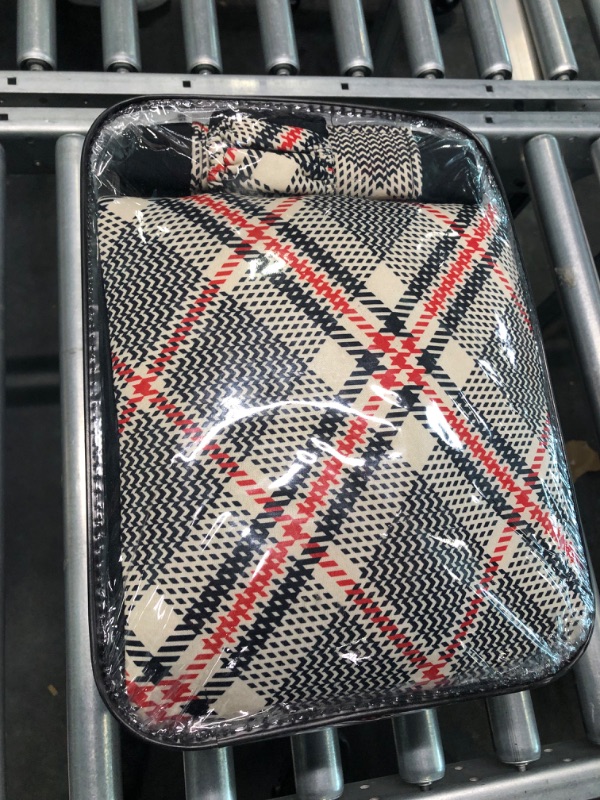 Photo 1 of FH Group Tartan57 Plaid Print Car Seat Covers, Car Floor mats with seat Organizer & Tissue Holder