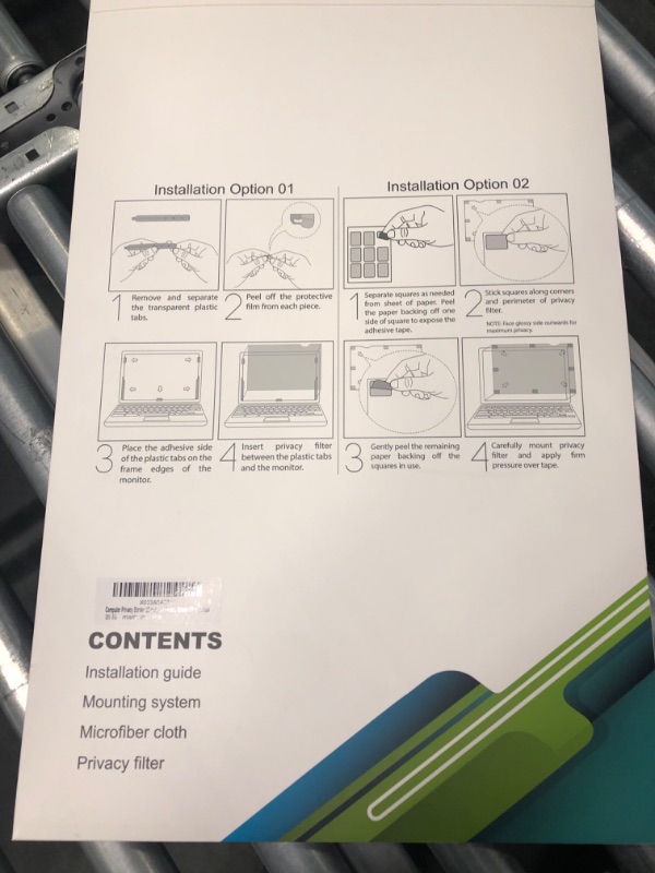 Photo 3 of Computer privacy screen 22 inch, Removable 16:10 Aspect Ratio Widescreen Laptop Monitor,Eye Protection Anti Glare Blue Light Slide Mount Tabs Cover Screen Protector for privacy screen filter 22 inch 22 Inch (Diagonal) - 16:10 Aspect Ratio