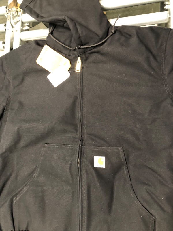 Photo 1 of Carhartt Men's Loose Fit Firm Duck Insulated Flannel-Lined Active Jacket X-Large Black