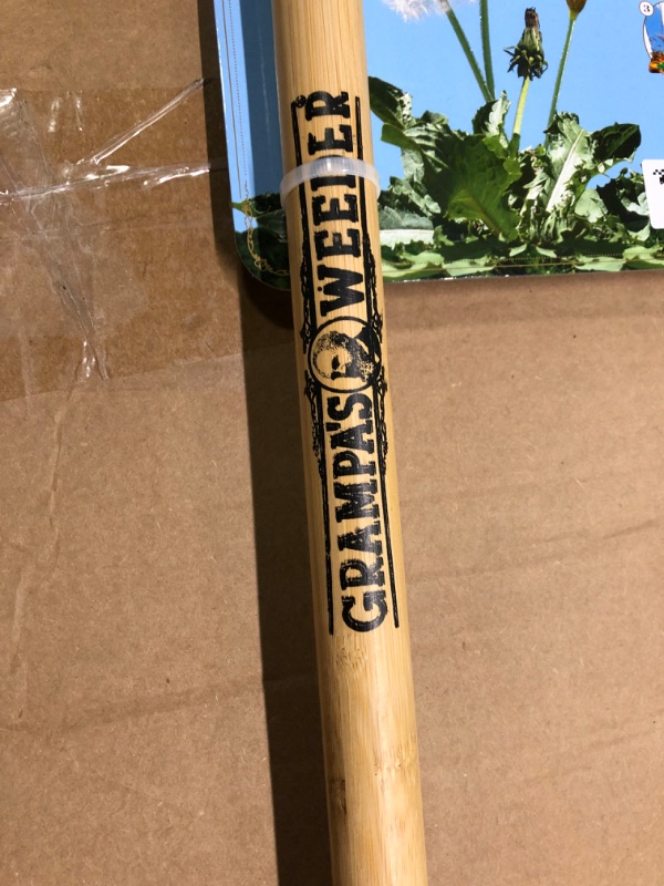 Photo 2 of Grampa's Weeder - The Original Stand Up Weed Puller Tool with Long Handle - Made with Real Bamboo & 4-Claw Steel Head Design - Easily Remove Weeds Without Bending, Pulling, or Kneeling