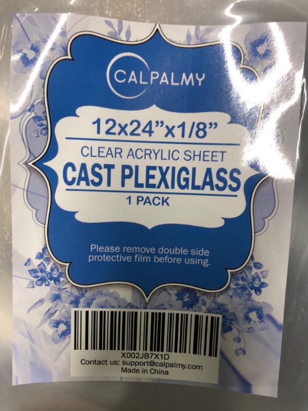 Photo 4 of 12 x 24” Clear Acrylic Sheet Plexiglass – 1/8” Thick; Use for Craft Projects, Signs, Sneeze Guard and More; Cut with Cricut, Laser, Saw or Hand Tools – No Knives 12 Inchx24 Inch Clear (1-Pack?