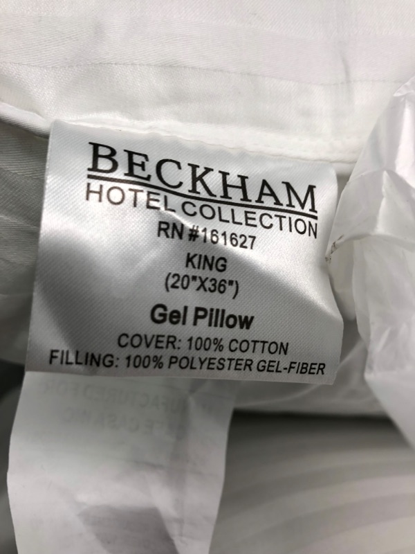 Photo 4 of Beckham Hotel Collection Bed Pillows for Sleeping - King Size, Set of 2 - Soft, Cooling, Luxury Gel Pillow for Back, Stomach or Side Sleepers