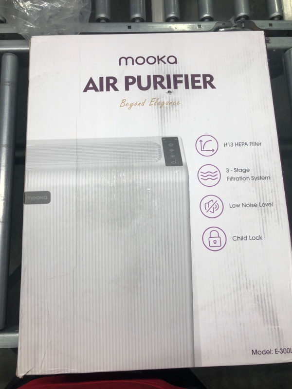 Photo 3 of Air Purifiers for Home Large Room, MOOKA H13 True HEPA Filter Air Cleaner for Dust Allergies Pets Dander Pollen Smoke Odor, 100% Ozone Free Quiet Air Cleaner for Home, Bedroom and Office
