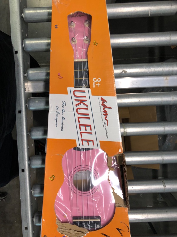 Photo 2 of ADM Soprano Ukulele for Beginners 21 Inch Hawaiian Wood Ukelele Kit for Kids Adult Student Starter Professional Ukalelee Pack Bundle with Free Lessons Gig Bag Strap Nylon String Tuner Pick, Pink