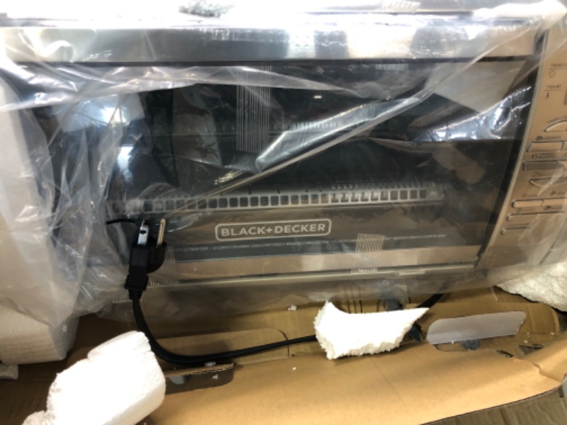 Photo 1 of BLACK+DECKER 02648008504 Countertop Convection Toaster Oven, Silver, CTO6335S Dual Rack Positions