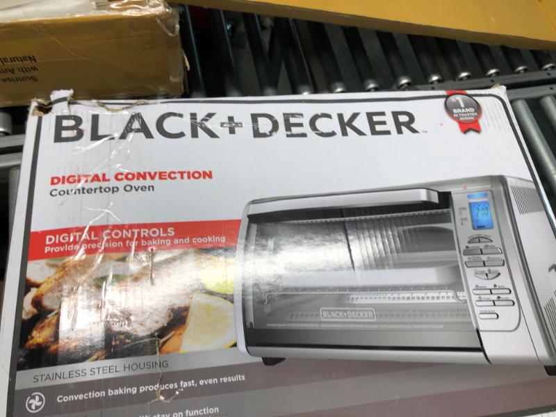 Photo 1 of BLACK+DECKER 02648008504 Countertop Convection Toaster Oven, Silver, CTO6335S Dual Rack Positions