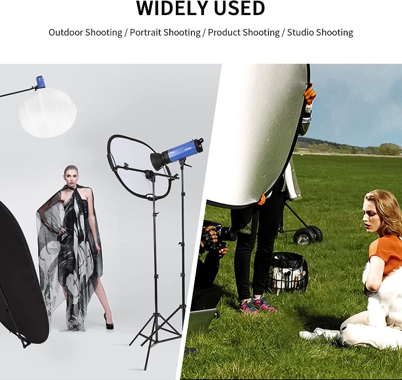 Photo 1 of Selens Photography Reflector Stand kit, 24x36 inches Extendable Holder Arm Clips for Photo Studio Lighting