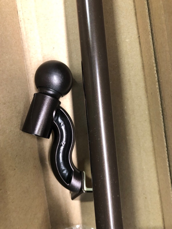 Photo 1 of  Window Curtain Rod, Easy Install Twist and Shout Telescoping Tension Rod, Adjustable 48" to 84", No Tools Needed, with Decorative Round...
