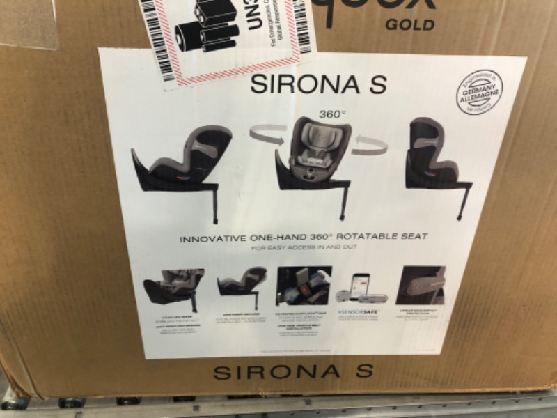Photo 7 of Cybex Sirona S with Convertible Car Seat, 360° Rotating Seat, Rear-Facing or Forward-Facing Car Seat, Easy Installation, SensorSafe Chest Clip, Instant Safety Alerts, Urban Black Car Seat Urban Black