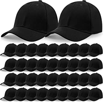 Photo 1 of 72 Pcs Plain Baseball Caps Bulk Blank Dad Hat Adjustable Back Strap Caps Unisex Solid Color Golf Hat for Men Women Sports
