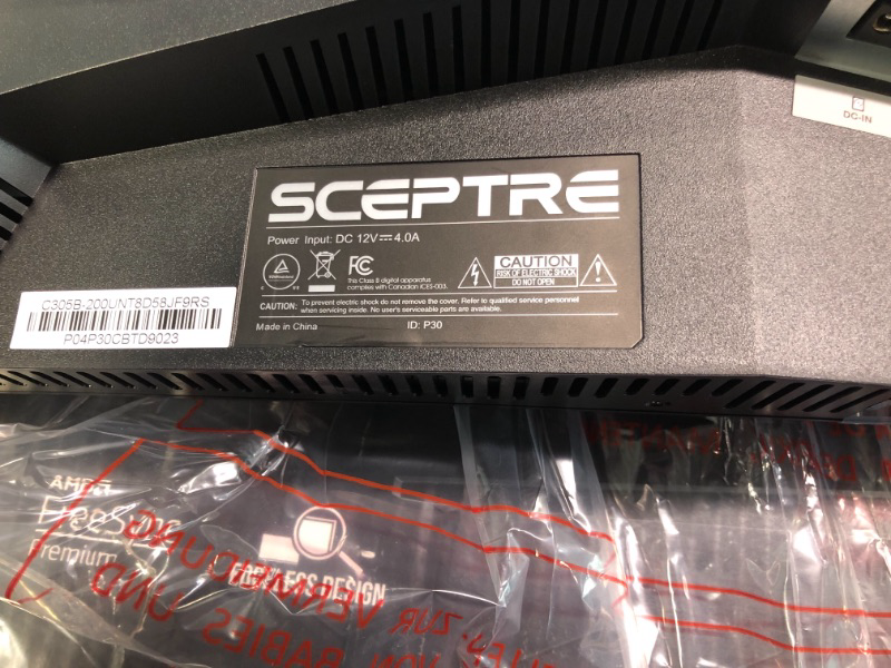 Photo 5 of Sceptre 30-inch Curved Gaming Monitor 21:9 2560x1080 Ultra Wide Ultra Slim HDMI DisplayPort up to 200Hz Build-in Speakers, Metal Black (C305B-200UN1)