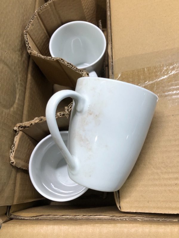 Photo 2 of AmazonCommercial 12-Piece Porcelain, 12 Oz. Coffee Mug Set, White 12oz(370cc) Coffe Mug Coupe