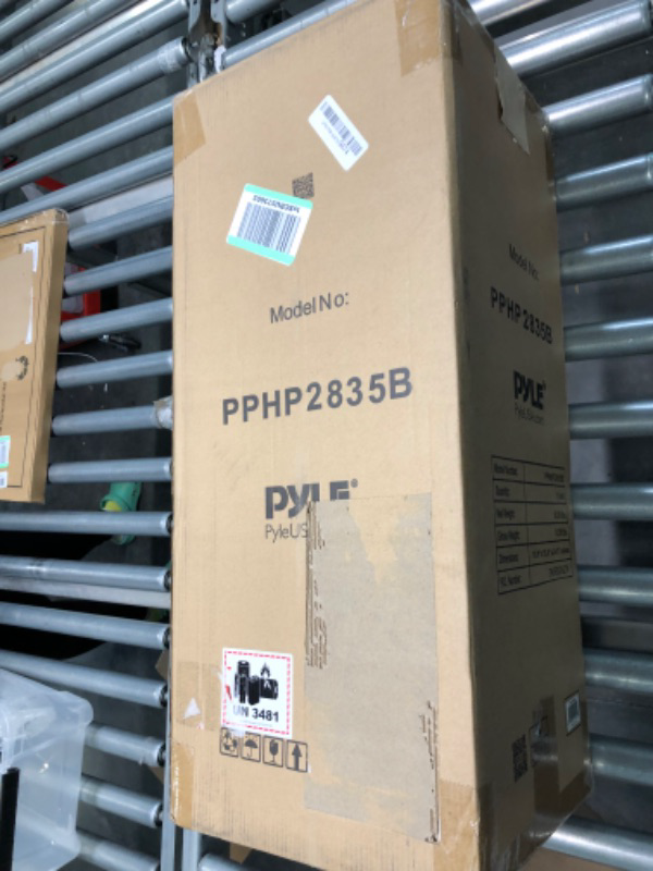 Photo 1 of Pyle Portable Bluetooth PA Speaker System - 600W Rechargeable Outdoor Bluetooth Speaker Portable PA System w/ Dual 8” Subwoofer 1” Tweeter, Microphone In, Party Lights, USB, Radio, Remote - PPHP2835B