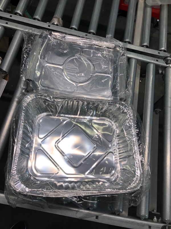 Photo 3 of Aluminum Foil Pans with Lids 9x13 (20 Pack) Half Size Disposable Trays for Steam Table, Food, Grills, Baking, BBQ