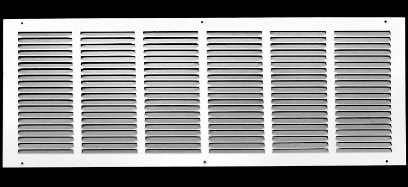 Photo 1 of 30"w X 14"h Steel Return Air Grilles - Sidewall and Ceiling - HVAC Duct Cover - White