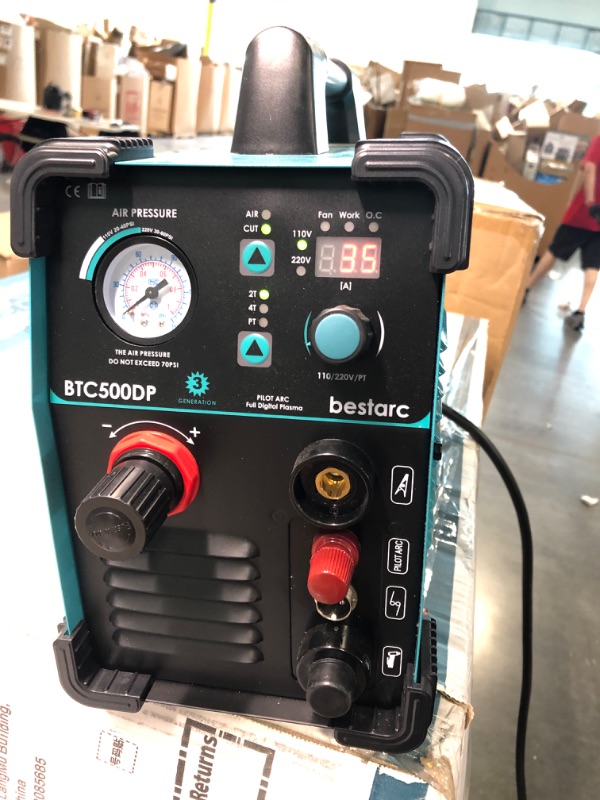 Photo 9 of bestarc Plasma Cutter, Pilot Arc BTC500DP 3rd Generation 50Amps Dual Voltage 110/220V Digital Plasma Cutting Machine (BTC500DP 3Gen 110/220)