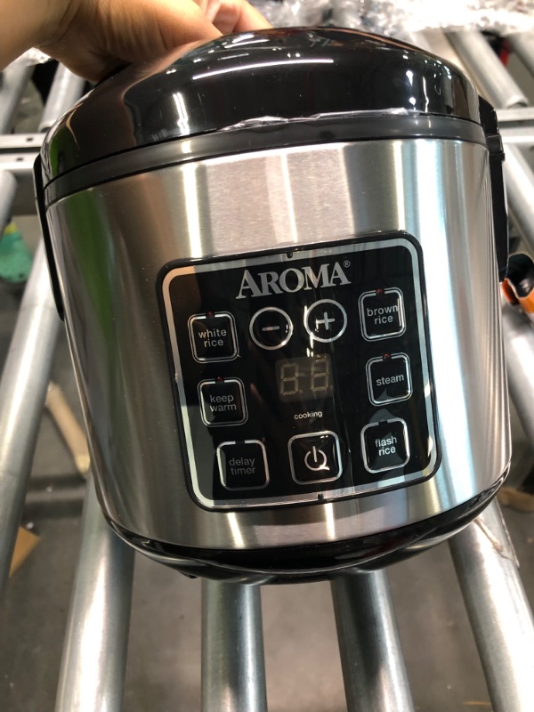Photo 6 of Aroma Housewares ARC-914SBD Digital Cool-Touch Rice Grain Cooker and Food Steamer, Stainless, Silver, 4-Cup (Uncooked) / 8-Cup (Cooked) Basic