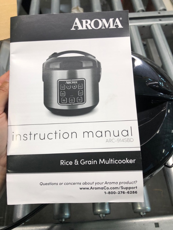 Photo 5 of Aroma Housewares ARC-914SBD Digital Cool-Touch Rice Grain Cooker and Food Steamer, Stainless, Silver, 4-Cup (Uncooked) / 8-Cup (Cooked) Basic