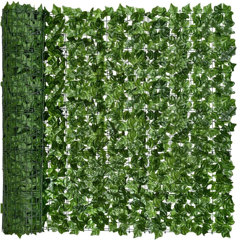 Photo 1 of  Artificial Ivy Privacy Fence, 118x59in Artificial Hedges Fence and Faux Ivy Vine Leaf Decoration for Outdoor Garden Decor