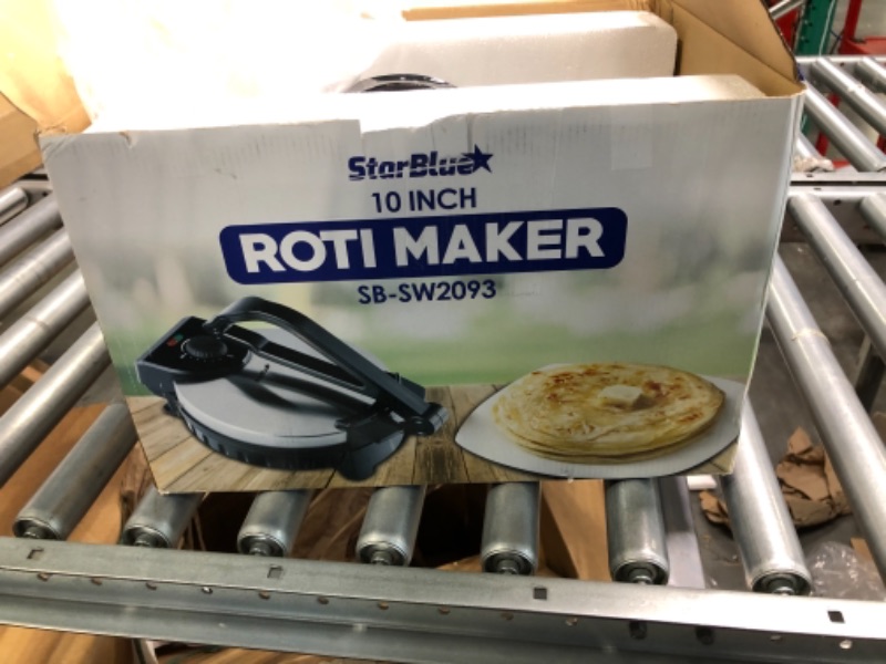 Photo 4 of 10inch Roti Maker by StarBlue with FREE Roti Warmer - The automatic Stainless Steel Non-Stick Electric machine to make Indian style Chapati, Tortilla, Roti AC 110V 50/60Hz 1200W