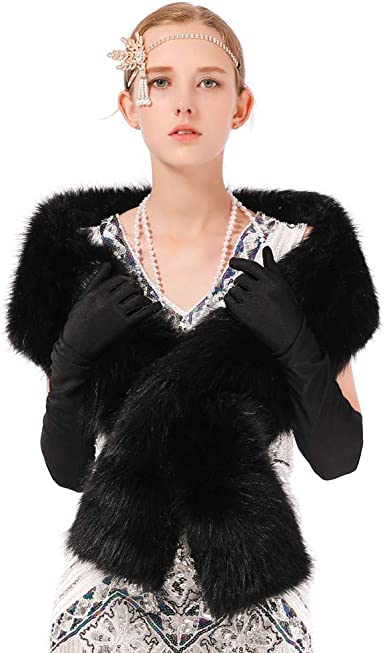 Photo 1 of Women's Winter Fake Faux Fur Scarf Wrap Collar Shawl Shrug








