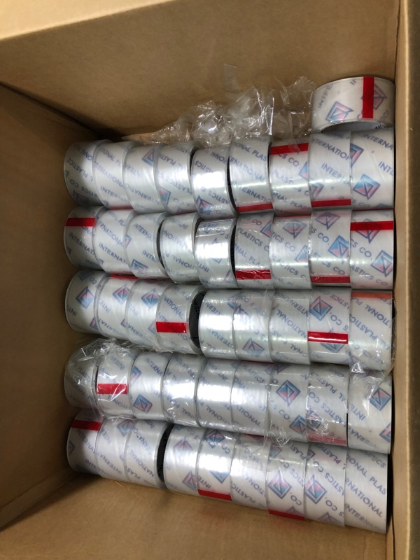 Photo 3 of International Plastics Co. Heavy Duty Packing Tape Refill, 1.88 Inch x 60 Yards, Rolls, 3" Core, Packing, Shipping and Mailing, Strong Seal on All Box Types