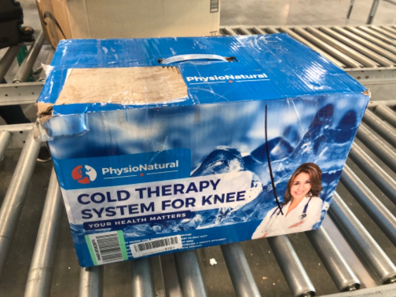 Photo 2 of Cold Therapy Machine — Cryotherapy Freeze Kit System — for Post-Surgery Care, ACL, MCL, Swelling, Sprains, and Other Injuries — Wearable, Adjustable Knee Pad — Cooler Pump with Digital Timer