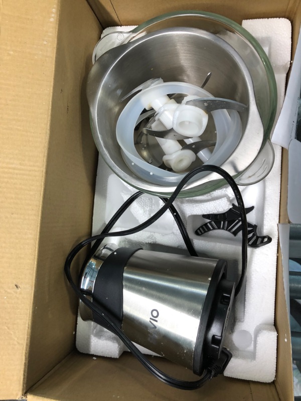Photo 1 of Syvio Food Processors with 2 Bowls, Meat Grinder 4 Bi-Level Blades, Mini Electric Food Chopper 400W, for Baby Food, Meat, Onion, Vegetables, 2 Speed, 8 Cup and 5 Cup
