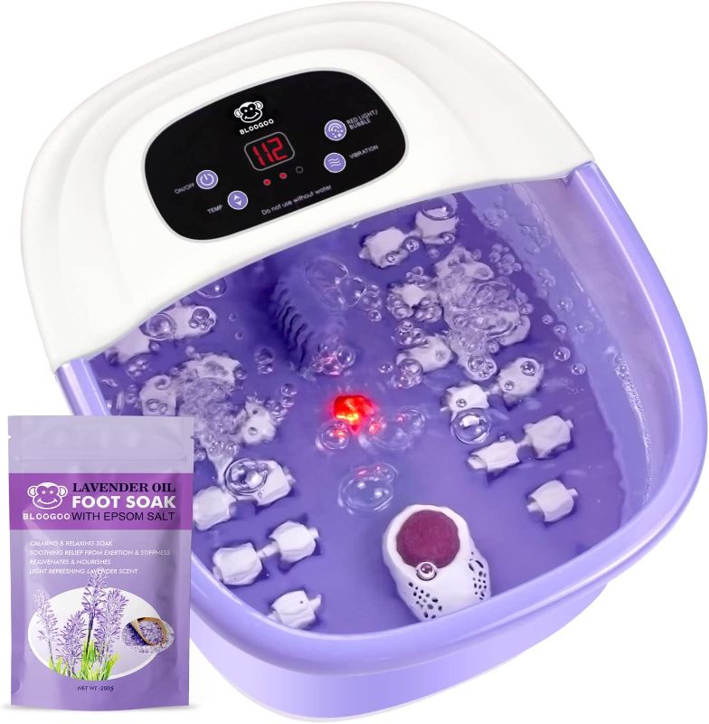 Photo 1 of BLOOGOO Foot spa massager with full rollers, heat , bubbles, infrared light & vibration