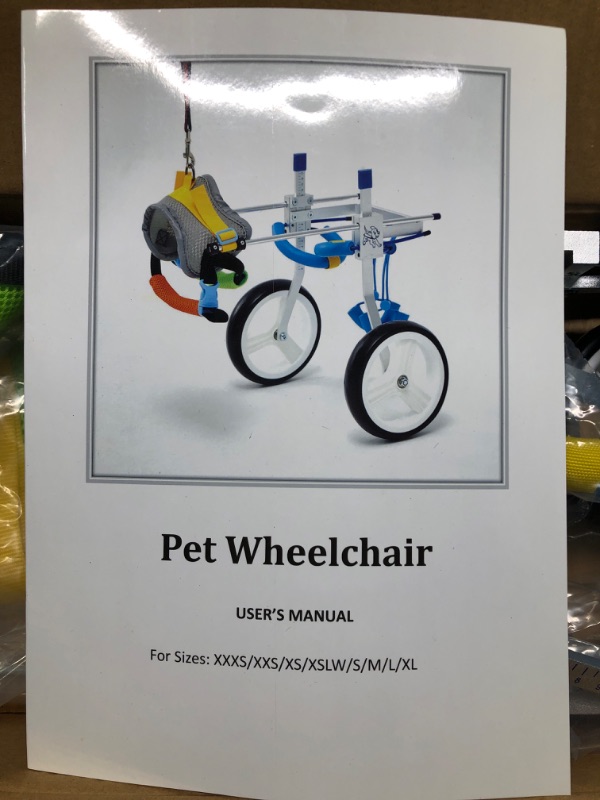 Photo 1 of HobeyHove Adjustable Dog Cart/Wheelchair for Back Legs?Pet/Doggie Wheelchairs with Disabled Hind Legs Walking?Light Weight (7-Size) XSLW