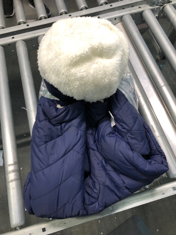 Photo 2 of DINGDONG'S CLOSET Baby Boy Girl Winter Hooded Puffer Jacket Snowsuit with Gloves Navy 12-18 Months