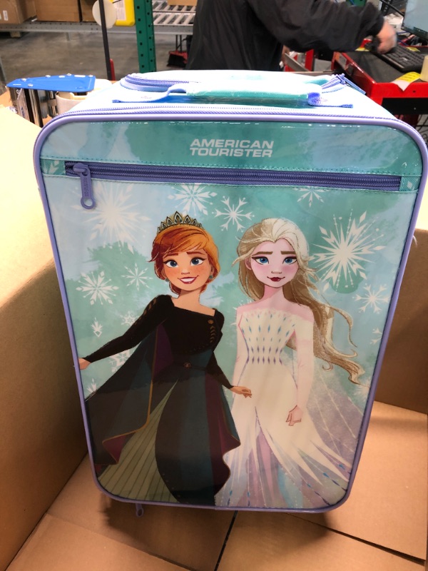 Photo 2 of AMERICAN TOURISTER Kids' Disney Softside Upright Luggage, Frozen, Carry-On 18-Inch Carry-On 18-Inch Frozen