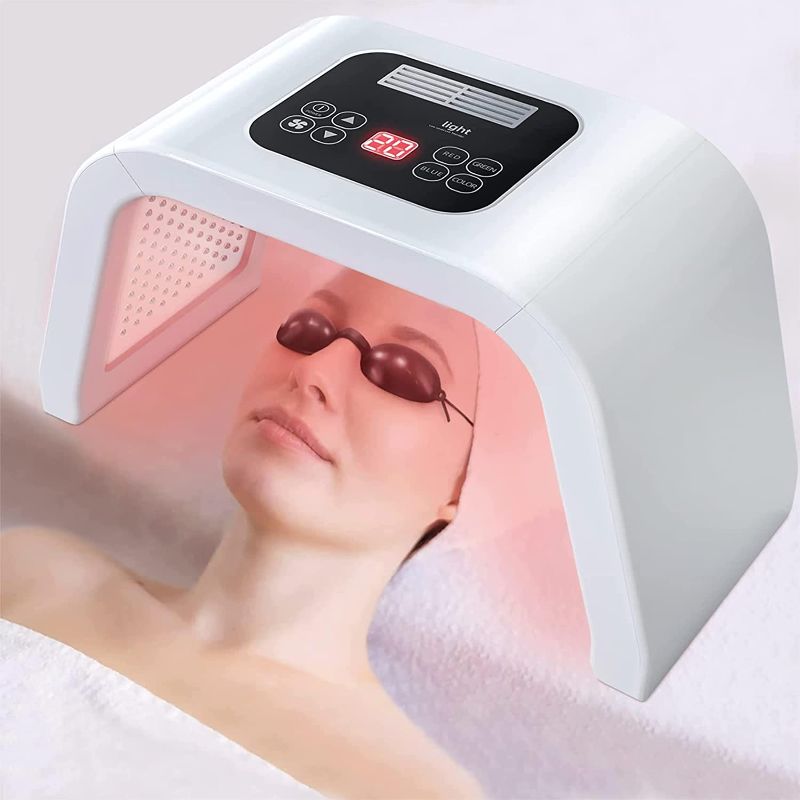 Photo 1 of LED-Face-Mask-Light-Therapy 7 in 1 Color LED Face Mask SPA Facial Equipment Skin Rejuvenation Light Facial Body Beauty Machine for Skin Care at Home