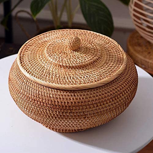 Photo 2 of Deco Woven Placemats  Round Rattan Placemats,Natural Hand-Woven Water Hyacinth Placemats,Farmhouse Weave Place Mats,Rustic Braided Wicker Table Mats for Dining Table,Home,Wedding.