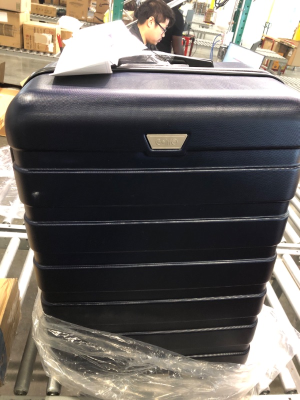Photo 2 of Coolife Luggage 3 Piece Set Suitcase Spinner Hardshell Lightweight TSA Lock 4 Piece Set Navy