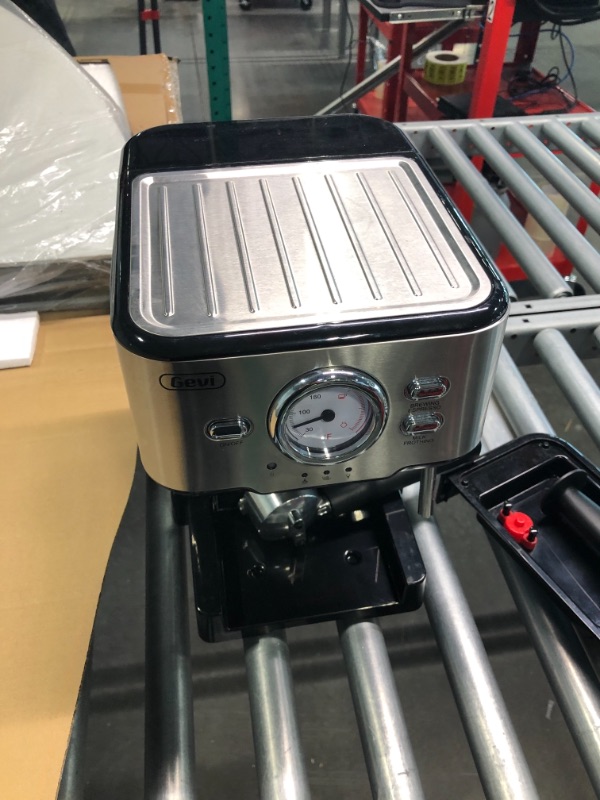 Photo 3 of Gevi Espresso Machine 15 Bar Pump Pressure, Cappuccino Coffee Maker with Milk Foaming Steam Wand for Latte, Mocha, Cappuccino, 1.5L Water Tank, 1100W