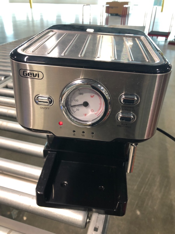 Photo 2 of Gevi Espresso Machine 15 Bar Pump Pressure, Cappuccino Coffee Maker with Milk Foaming Steam Wand for Latte, Mocha, Cappuccino, 1.5L Water Tank, 1100W